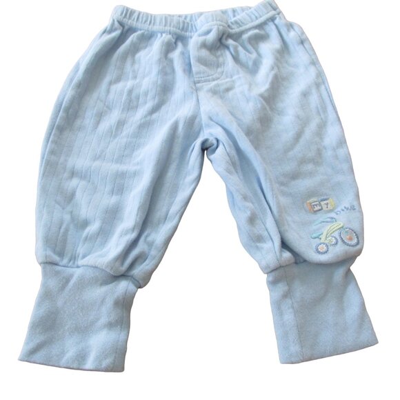Carters Child of Mine Pull On‎ Sweatpants Infant Boys 3-6M Blue Elastic Joggers - Picture 1 of 4